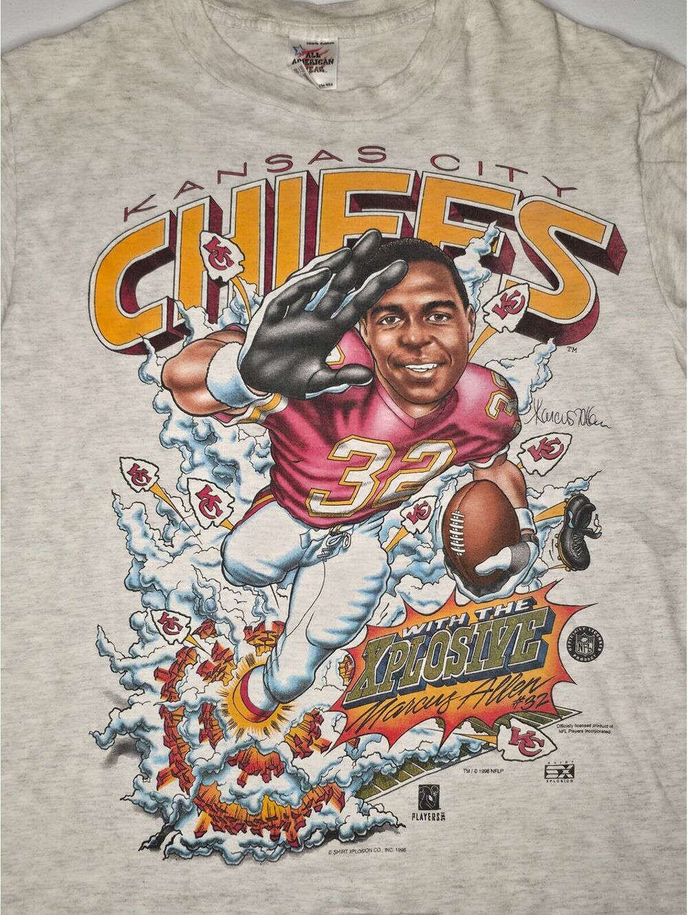 1996 Kansas City Chiefts Marcus Allen Xplosion GRAIL Tee